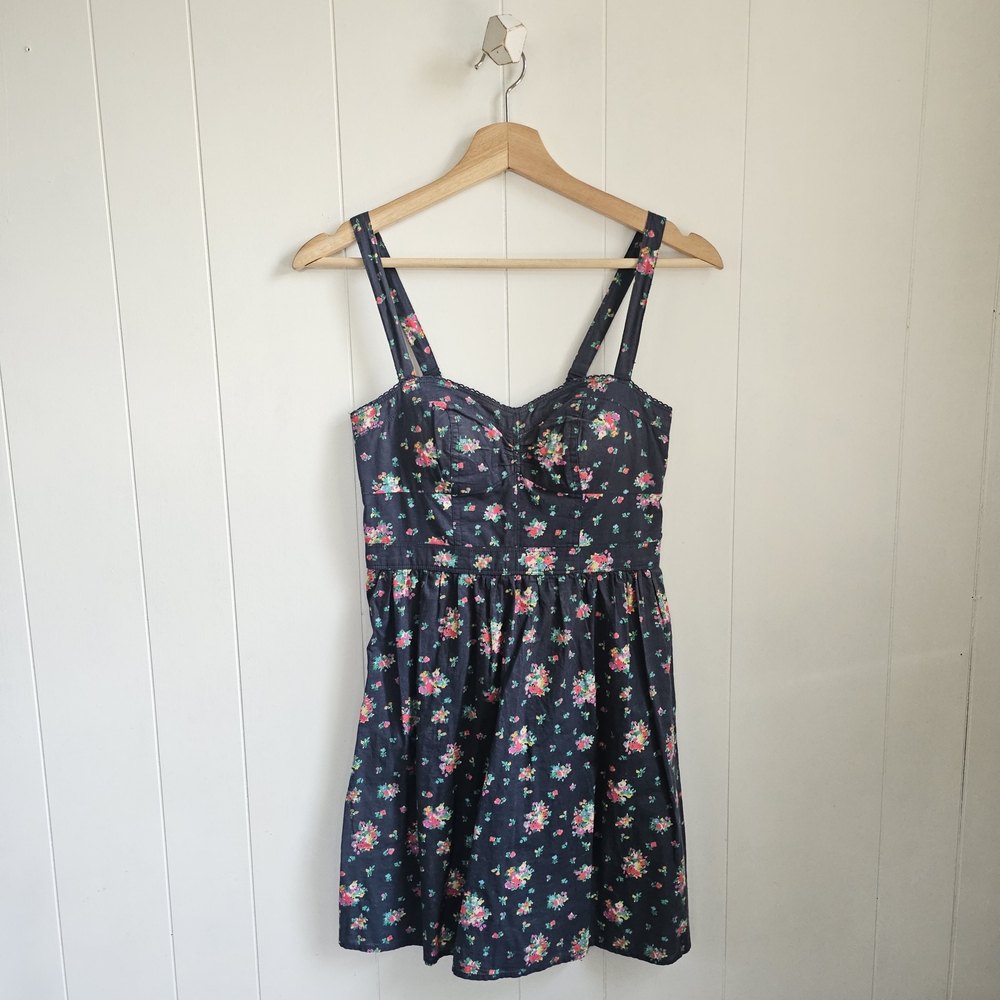 ☆ AEO Navy Floral Summer Dress
